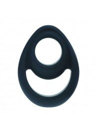 Черное эрекционное кольцо Double Ergo Silicone Cockring - Shots Media BV - в Рубцовске купить с доставкой