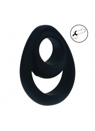Черное эрекционное кольцо Double Ergo Silicone Cockring - Shots Media BV - в Рубцовске купить с доставкой