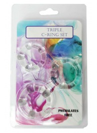Набор из 3 эрекционных прозрачных колец - Boys of Toys - в Рубцовске купить с доставкой
