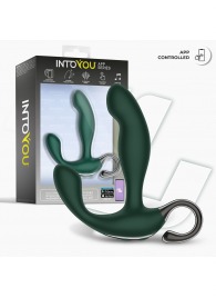 Зеленый вибромассажёр простаты Greeny - 12,8 см. - Intoyou - в Рубцовске купить с доставкой