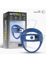 Синее интерактивное эрекционное виброкольцо Rank - Intoyou - в Рубцовске купить с доставкой