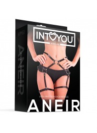 Черные стрепы на бёдра Aneir - Intoyou - купить с доставкой в Рубцовске