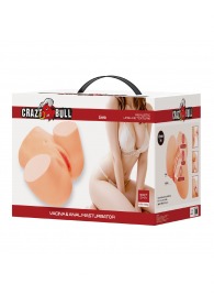 Телесный мастурбатор Liora с 2 любовными тоннелями - Baile - в Рубцовске купить с доставкой