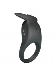 Черное перезаряжаемое виброкольцо Carlton - Baile - в Рубцовске купить с доставкой