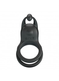 Черное перезаряжаемое виброкольцо Goodwin - Baile - в Рубцовске купить с доставкой