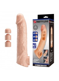 Телесный фаллоудлинитель с подхватом мошонки Silas - 26 см. - Baile - в Рубцовске купить с доставкой