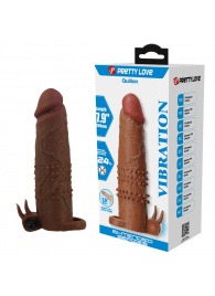 Коричневая насадка на пенис Quillon - 20 см. - Baile - в Рубцовске купить с доставкой