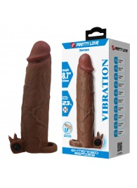 Коричневая насадка на пенис Xerxes - 22 см. - Baile - в Рубцовске купить с доставкой