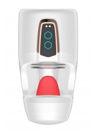 Белый мастурбатор с язычком и возвратно-поступательными движениями - Secwell - в Рубцовске купить с доставкой