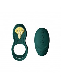 Зеленое эрекционное виброкольцо Bayek с пультом ДУ - Zalo - в Рубцовске купить с доставкой