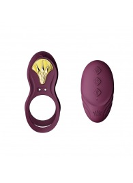 Фиолетовое эрекционное виброкольцо Bayek с пультом ДУ - Zalo - в Рубцовске купить с доставкой