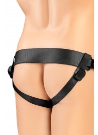 Телесный фаллопротез на черных ремнях Conall - 15 см. - ToyFa - купить с доставкой в Рубцовске