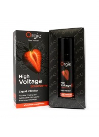 Жидкий вибратор Orgie High Voltage Strawberry - 15 мл. - ORGIE - купить с доставкой в Рубцовске