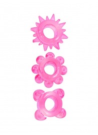 Комплект из 3 розовых эрекционных колец - Erowoman-Eroman - в Рубцовске купить с доставкой