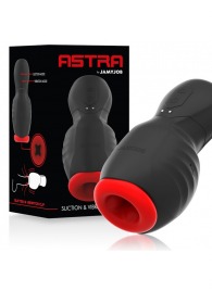 Черно-красный мастурбатор с вибрацией и всасыванием - JAMYJOB - в Рубцовске купить с доставкой