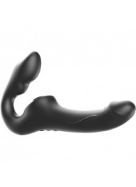 Черный безремневой страпон с 3 моторами - Ibiza - купить с доставкой в Рубцовске