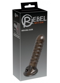 Насадка на пенис Rebel smoke с рёбрышками и отверстием под мошонку - Orion - в Рубцовске купить с доставкой