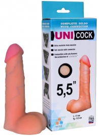 Фаллическая насадка Харнесс UNICOCK 5,5  - 17 см. - LOVETOY (А-Полимер) - купить с доставкой в Рубцовске