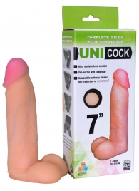 Фаллическая насадка Харнесс UNICOCK 7  - 19 см. - LOVETOY (А-Полимер) - купить с доставкой в Рубцовске