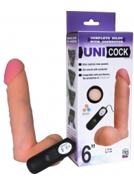 Фаллическая насадка Харнесс UNICOCK 6  с вибрацией - 18 см. - LOVETOY (А-Полимер) - купить с доставкой в Рубцовске