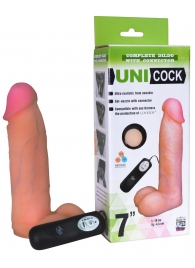 Фаллическая насадка Харнесс UNICOCK 7  с вибрацией - 19 см. - LOVETOY (А-Полимер) - купить с доставкой в Рубцовске