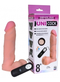 Фаллическая насадка Харнесс UNICOCK 8  с вибрацией - 20 см. - LOVETOY (А-Полимер) - купить с доставкой в Рубцовске