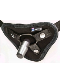 Страпон с 2 насадками и вибрацией UniStrap - 20 и 18 см. - LOVETOY (А-Полимер) - купить с доставкой в Рубцовске