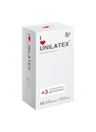 Ультратонкие презервативы Unilatex Ultra Thin - 12 шт. + 3 шт. в подарок - Unilatex - купить с доставкой в Рубцовске