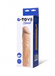 Насадка с ярко выраженной головкой и рельефным стволом - 19 см. - A-toys - в Рубцовске купить с доставкой