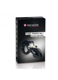Пояс верности с электростимуляцией Mystim Pubic Enemy No1 Black Edition - MyStim - купить с доставкой в Рубцовске