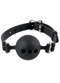 Силиконовый кляп-шар с отверстиями для дыхания Silicone Breathable Ball Gag Small - Pipedream - купить с доставкой в Рубцовске