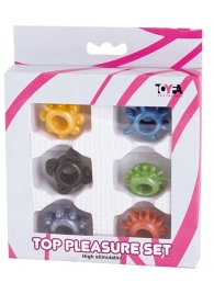 Набор из 6 разноцветных эрекционных колец - Toyfa Basic - в Рубцовске купить с доставкой