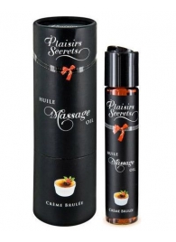 Массажное масло с ароматом крем брюле Huile de Massage Gourmande Creme Brulée - 59 мл. - Plaisir Secret - купить с доставкой в Рубцовске