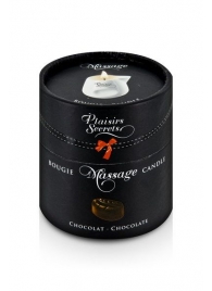 Массажная свеча с ароматом шоколада Bougie de Massage Gourmande Chocolat - 80 мл. - Plaisir Secret - купить с доставкой в Рубцовске