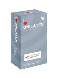 Презервативы с рёбрами Unilatex Ribbed - 12 шт. + 3 шт. в подарок - Unilatex - купить с доставкой в Рубцовске