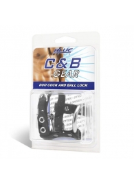 Утяжка на пенис на замочке Duo Cock And Ball Lock - BlueLine - купить с доставкой в Рубцовске