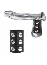 Утяжка на пенис на кнопочках 100% PVC STRAP WITH METAL SNAP - BlueLine - купить с доставкой в Рубцовске