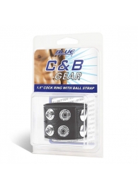Ремень на член и мошонку 1.5  Cock Ring With Ball Strap - BlueLine - купить с доставкой в Рубцовске
