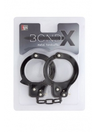 Чёрные наручники из листового металла BONDX METAL CUFFS BLACK - Dream Toys - купить с доставкой в Рубцовске
