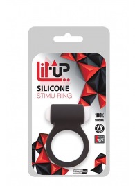 Чёрное эрекционное виброкольцо LIT-UP SILICONE STIMU RING 3 BLACK - Dream Toys - в Рубцовске купить с доставкой