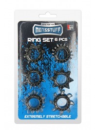 Набор из 6 дымчатых эрекционных колец MENZSTUFF 6PC STRECHEABLE RING SET - Dream Toys - в Рубцовске купить с доставкой
