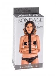 Ошейник с длинной лентой и наручниками Strap Bondage Kit One Size - Lola Games - купить с доставкой в Рубцовске