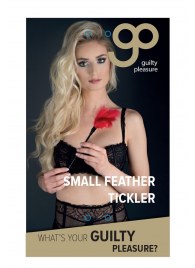 Пластиковая метелочка с красными пёрышками Small Feather Tickler - 32 см. - Blush Novelties - купить с доставкой в Рубцовске