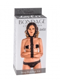 Ошейник с длинной лентой и наручниками Strap Bondage Kit Plus Size - Lola Games - купить с доставкой в Рубцовске