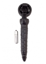 Черная вибронасадка с анальным стимулятором - ToyFa - в Рубцовске купить с доставкой