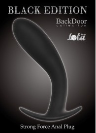 Чёрная анальная пробка Strong Force Anal Plug - 13,5 см. - Lola Games