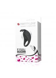 Чёрное эрекционное кольцо с вибрацией Rabbit Vibrator - Baile - в Рубцовске купить с доставкой