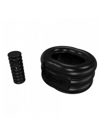 Чёрное эрекционное виброкольцо Stretch - Bathmate - в Рубцовске купить с доставкой