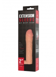 Телесная насадка-удлинитель Extension sleeve с подхватом - 17 см. - Sitabella - в Рубцовске купить с доставкой