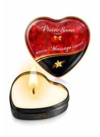 Массажная свеча с ароматом ванили Bougie Massage Candle - 35 мл. - Plaisir Secret - купить с доставкой в Рубцовске